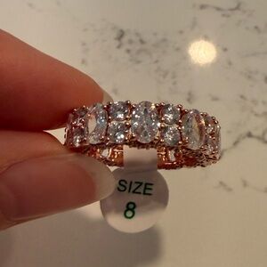 Bomb Party Embrace the Joy Diamond CZ and Rose Gold Ring -8